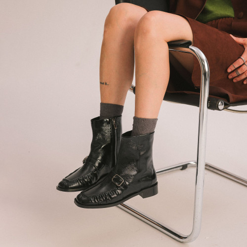 Umbria Boots, glossy black | Balagan Studio