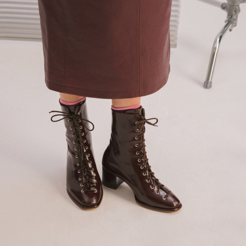 Emma Boots, glossy bordo| Balagan Studio