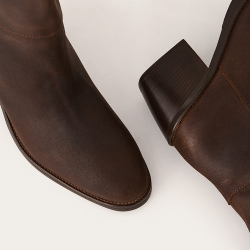 Abby High Boots, waxed brown | Balagan Studio