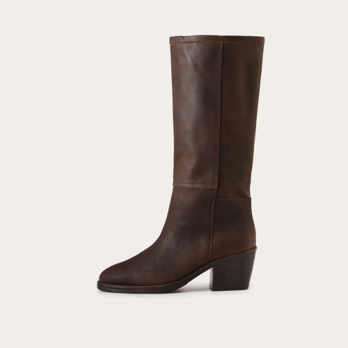 Abby High Boots, waxed brown | Balagan Studio