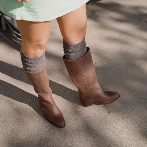 Abby High Boots, waxed brown | Balagan Studio