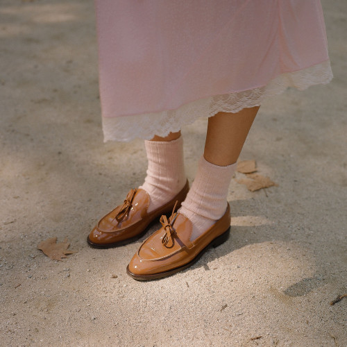 Raphael Flats, glossy caramel | Balagan Studio