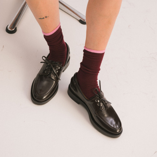 Yacht półbuty, brązowy połysk | Balagan Studio