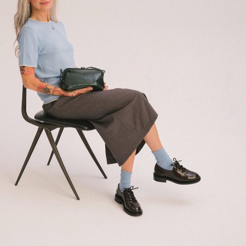 Niki Flats, glossy brown| Balagan Studio