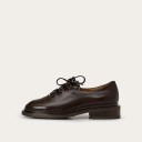 Niki Flats, glossy brown OUTLET