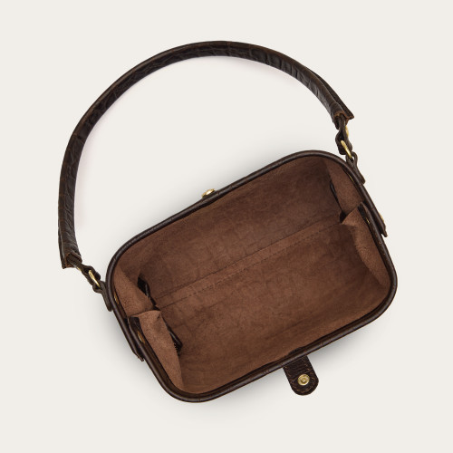 Roha Bag S, brown croco | Balagan Studio