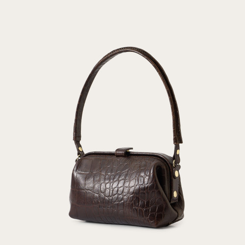 Roha Bag S, brown croco | Balagan Studio