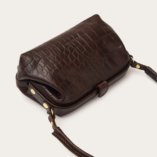 Roha Bag S, brown croco | Balagan Studio