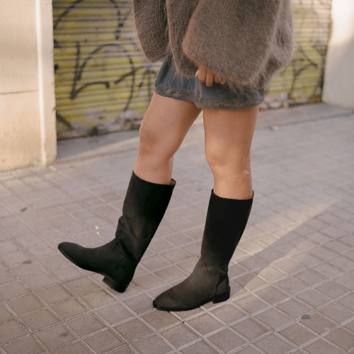 Polo High Boots, waxed black | Balagan Studio