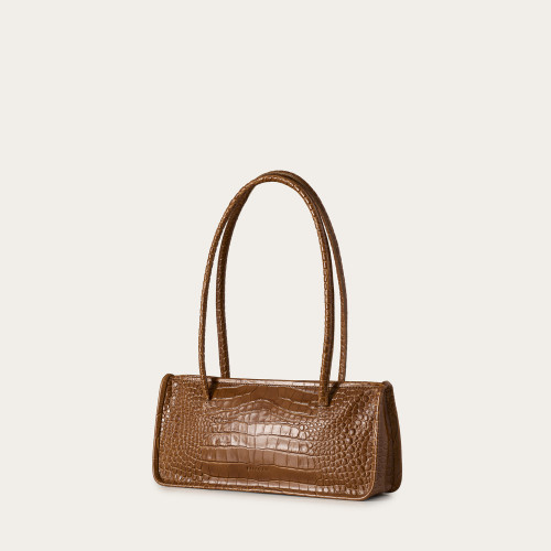 Baguette Bag M, caramel croco | Balagan Studio