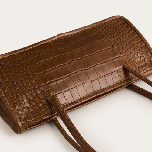 Baguette Bag M, caramel croco | Balagan Studio