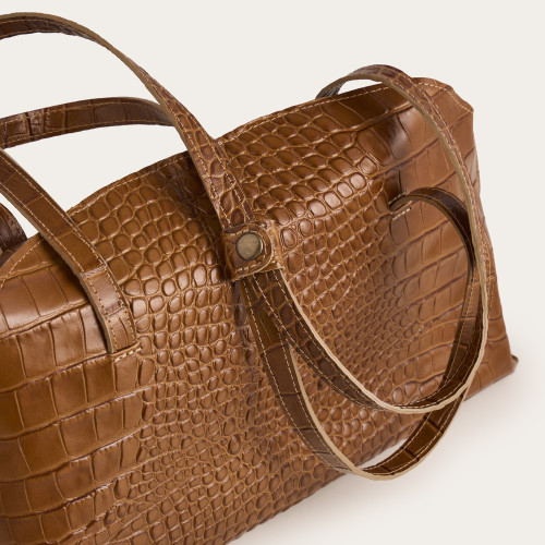 Envelope Bag M, caramel croco | Balagan Studio
