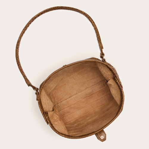 Hug Bag M, caramel croco | Balagan Studio