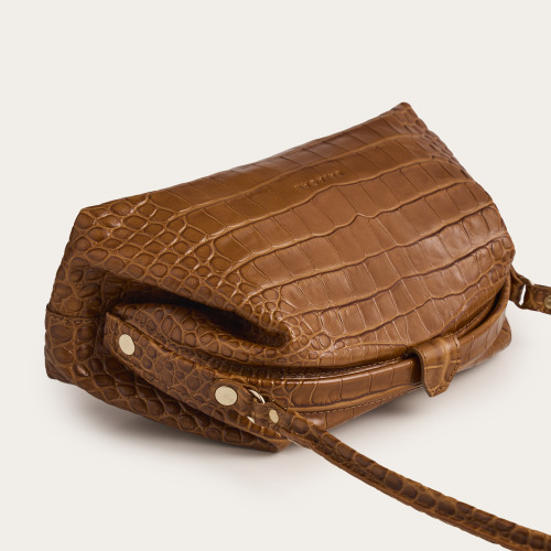 Hug Bag M, caramel croco | Balagan Studio