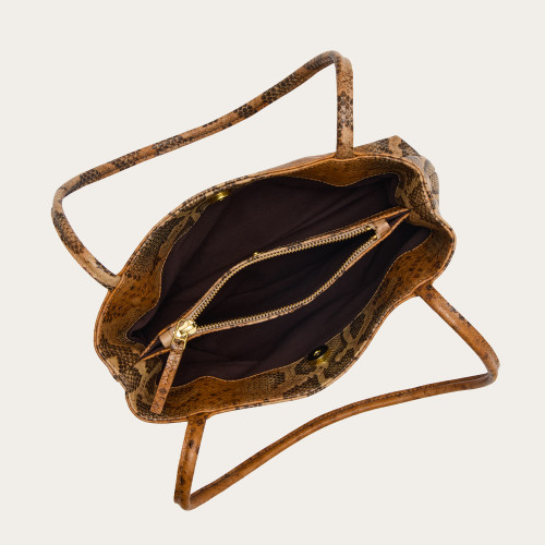 Eva Bag M, ginger python pattern | Balagan Studio