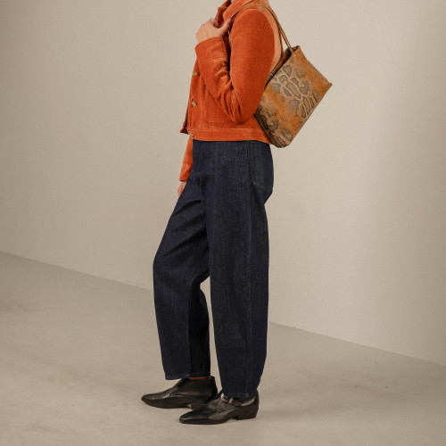 Eva Bag M, ginger python pattern | Balagan Studio