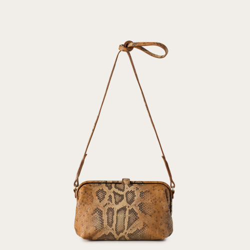 Rofe Bag M, ginger python pattern | Balagan Studio