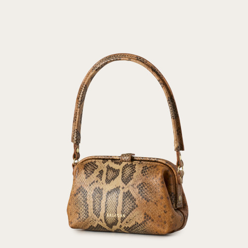 Roha torebka S, rudy wzór pytona | Balagan Studio