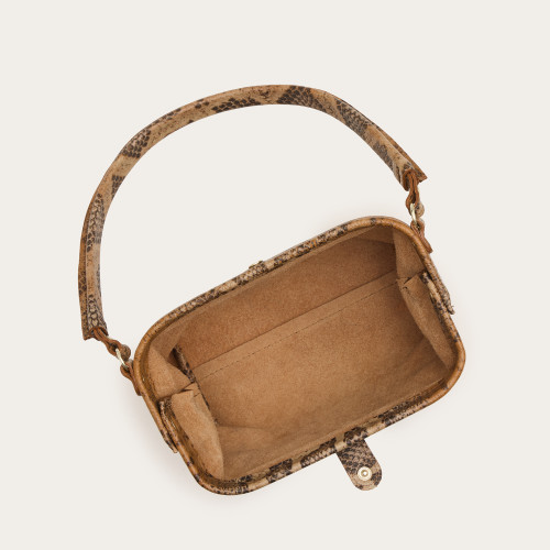 Roha torebka S, rudy wzór pytona | Balagan Studio