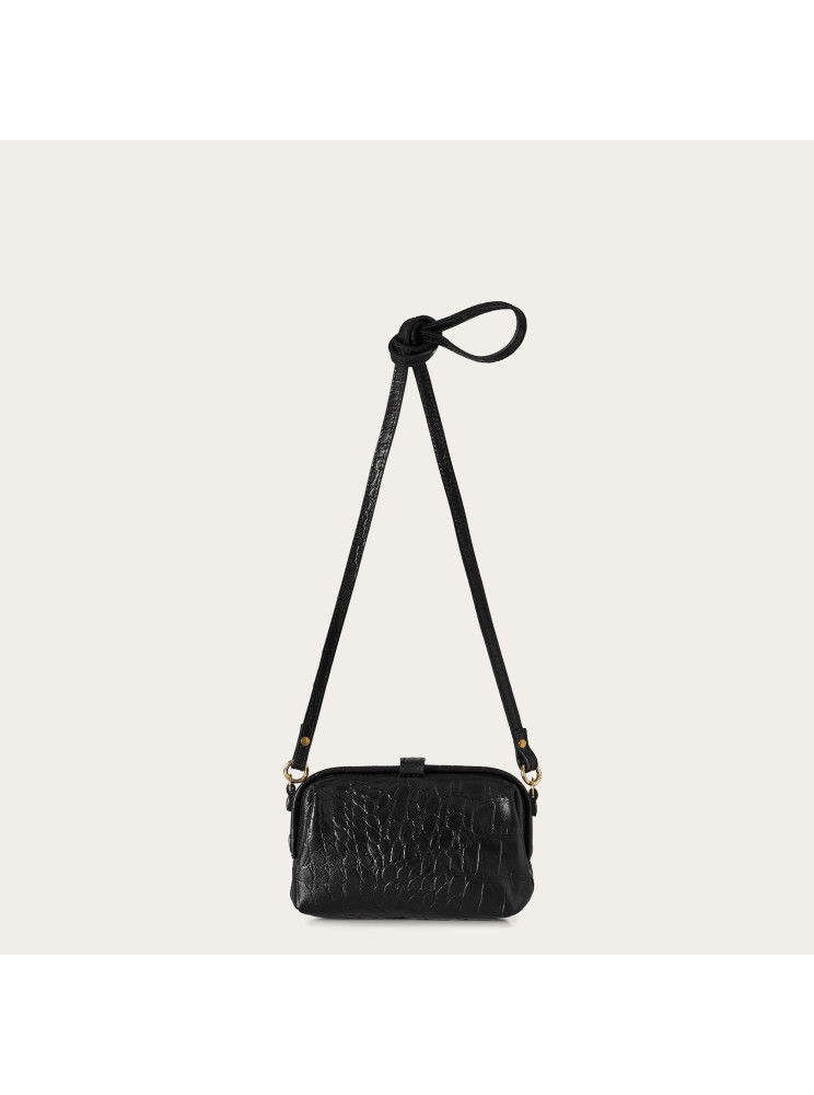 Rofe Bag S, black croco | Balagan Studio
