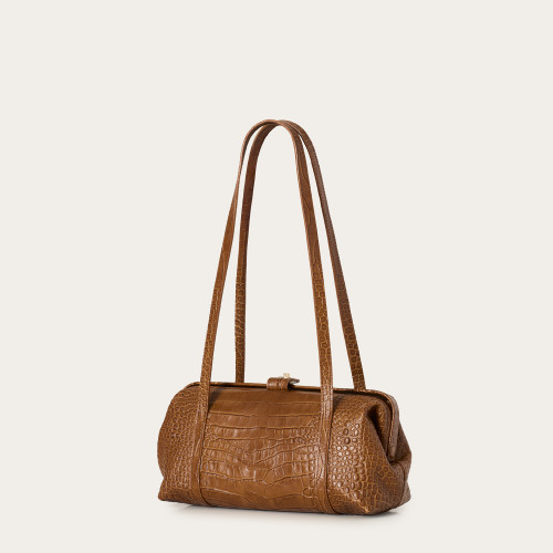 Rufina Bag M, caramel croco | Balagan Studio
