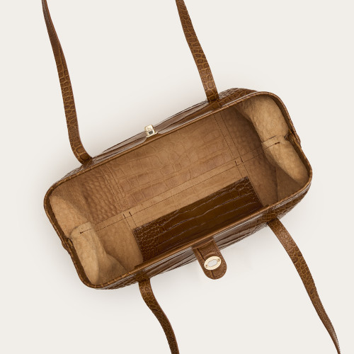 Rufina Bag M, caramel croco | Balagan Studio