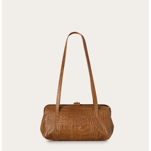 Rufina Bag M, caramel croco | Balagan Studio