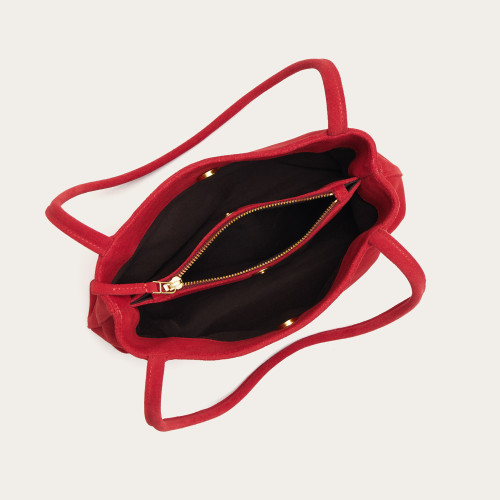 Eva Bag M, red velvet | Balagan Studio