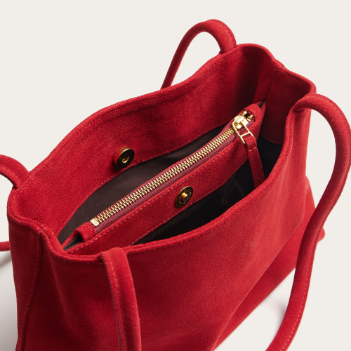 Eva Bag M, red velvet | Balagan Studio