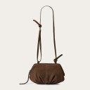 Plis Bag S, brown velvet