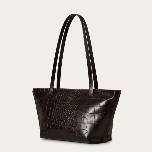 Ishti Bag L, brown croco | Balagan Studio
