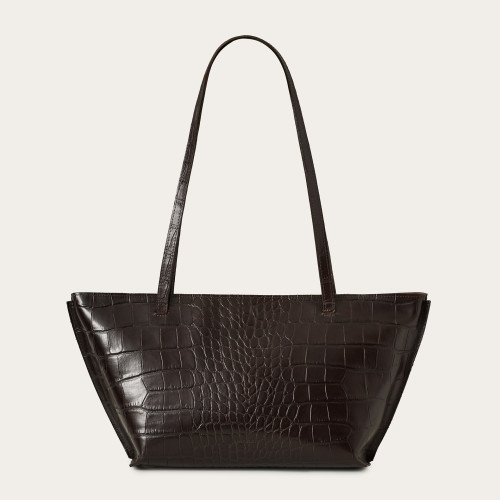 Ishti Bag L, brown croco | Balagan Studio