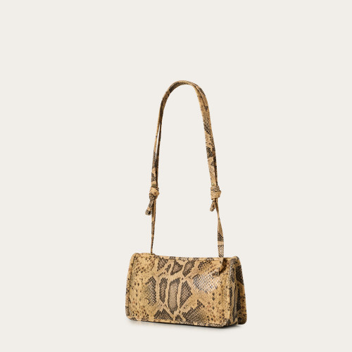 Suzanne Bag S, beige python pattern | Balagan Studio