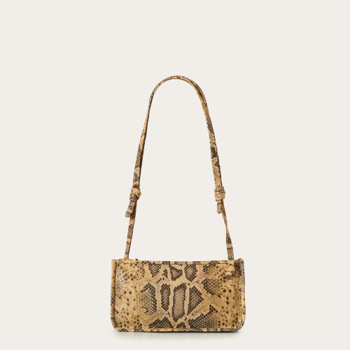 Suzanne Bag S, beige python pattern | Balagan Studio