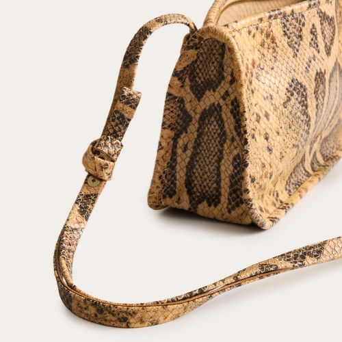 Suzanne Bag S, beige python pattern | Balagan Studio