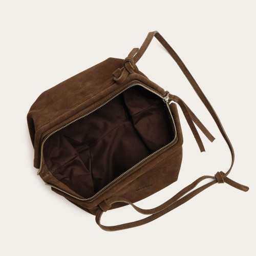 Plis Bag M, brown velvet | Balagan Studio