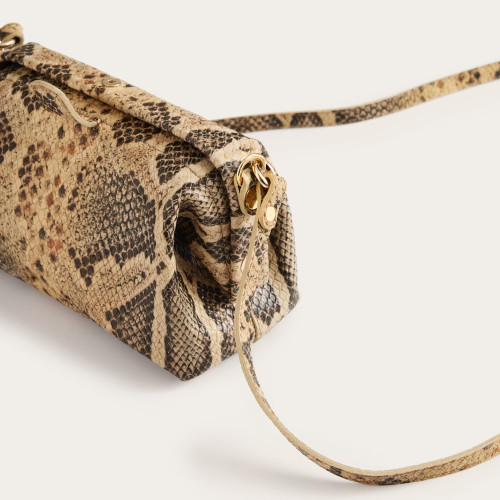 Rofe Bag S, beige python pattern | Balagan Studio