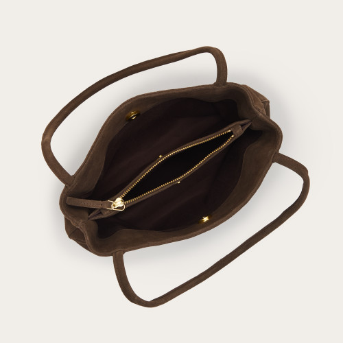 Eva torebka M, brązowy welur | Balagan Studio