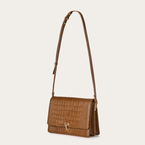 Jubilee Bag torebka M, karmelowy wzór krokodyla | Balagan Studio