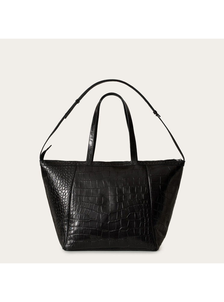 Ima Bag XL, black croco | Balagan Studio