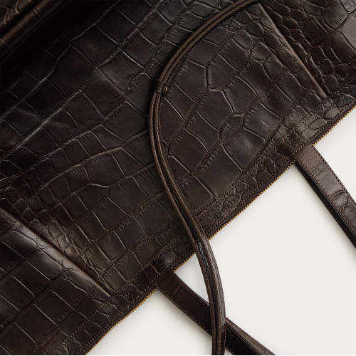 Ima Bag XL, brown croco | Balagan Studio