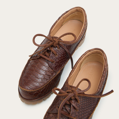 Tefer Flats, brown croco | Balagan Studio