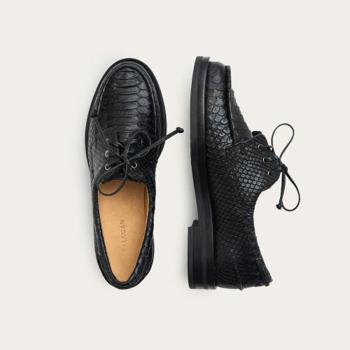 Yacht Flats, black croco | Balagan Studio