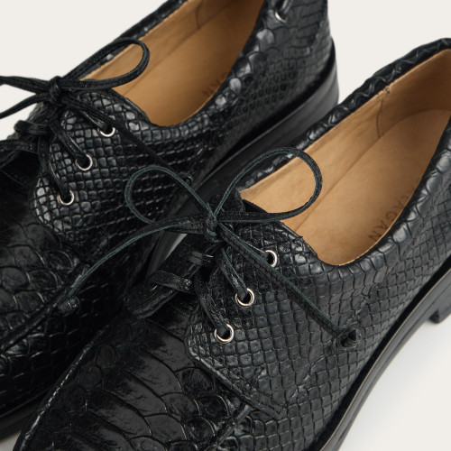 Yacht Flats, black croco | Balagan Studio