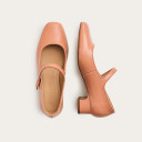 Dora Low Heels, apricot gloss