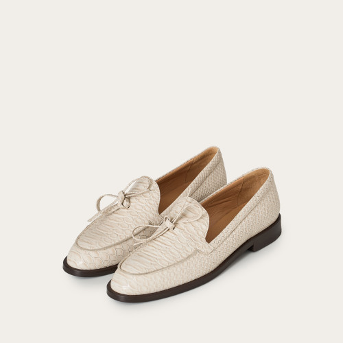Raphael Flats, cream croco | Balagan Studio