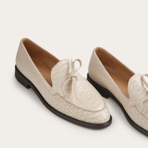 Raphael Flats, cream croco | Balagan Studio