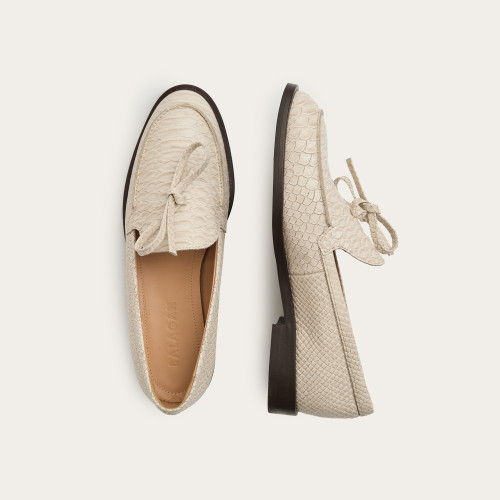Raphael Flats, cream croco | Balagan Studio
