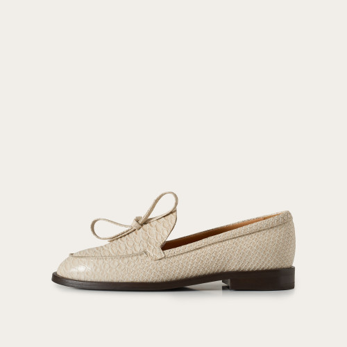 Raphael półbuty, kremowy wzór krokodyla | Balagan Studio