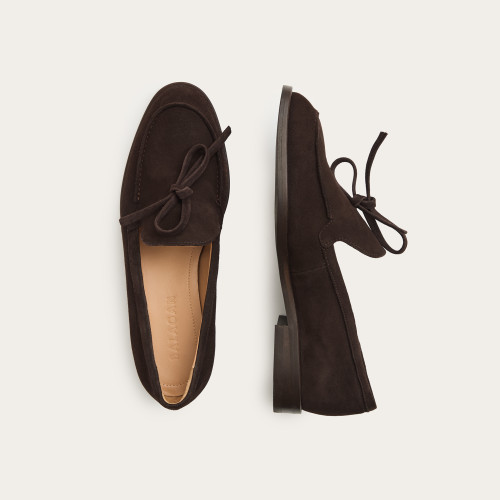 Raphael Flats, dark chocolate velvet | Balagan Studio